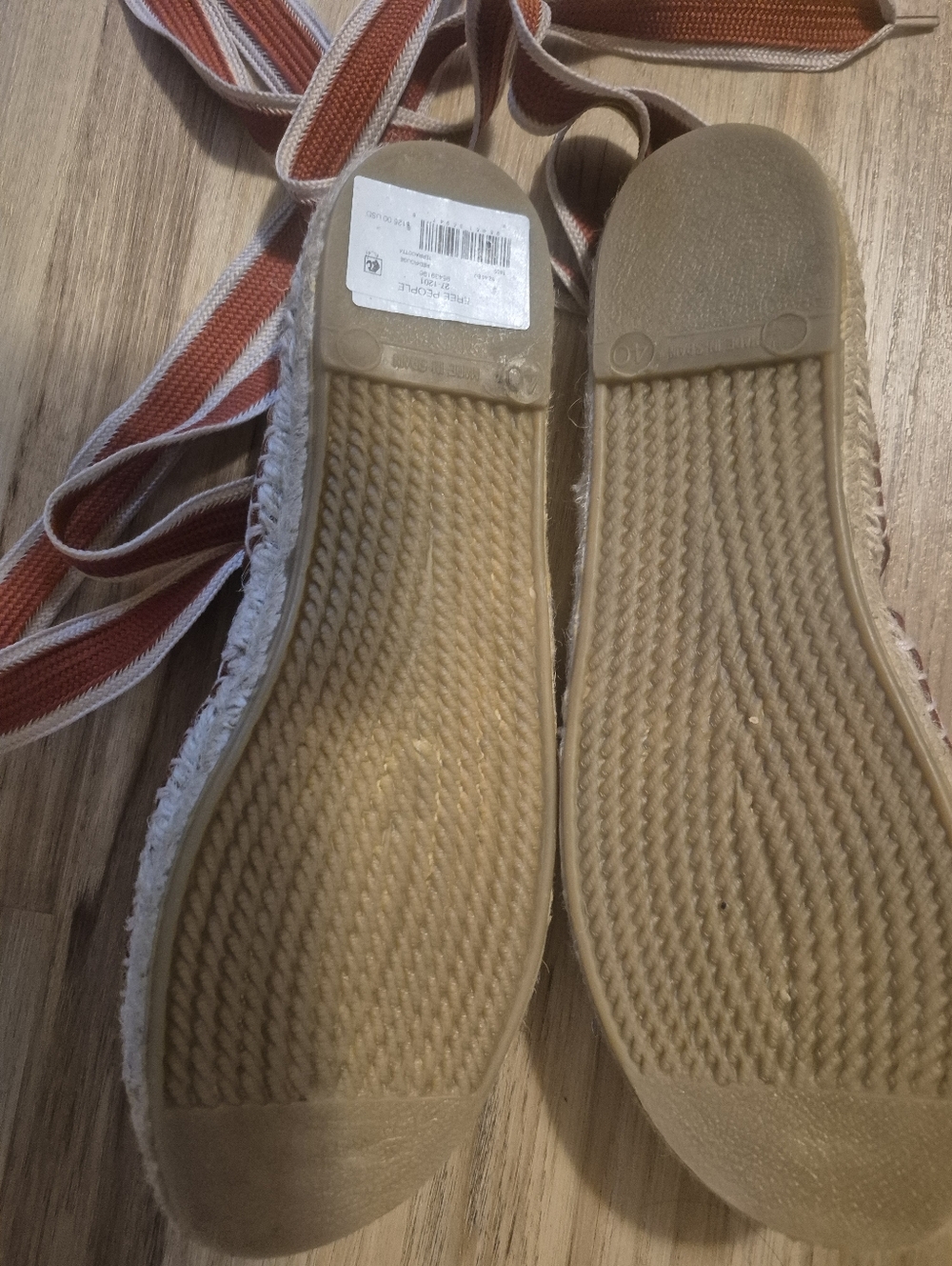 Palomita's Espadrille Ankle-Tie Sandals in Rust Red Size 10 New - Picture 6 of 11